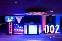 Wystrój na sali - wieczór James Bond Casino