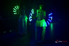 Pokaz lightshow podczas eventu firmowego w hotelu Bulwar