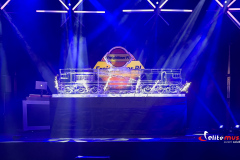 Pokaz rzeźbienia w lodzie podczas eventu