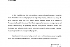 Vison Group PR - referencje dla Elite Music - 10.10.2012-m