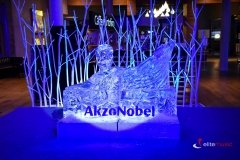 Rzeźba lodowa na imprezę firmy AkzoNobel