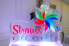 Rzeźba lodowa dla firmy Strauss